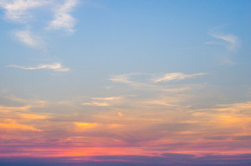 Naklejka na ściany i meble Sky in colorful after sunset