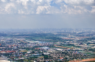 Bird's-eye view on Bangkok vicinity