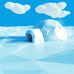 Iglu in der Eiswüste