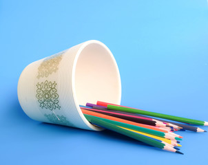 color pencil in a pot