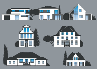 Icons verschiedener Häuser