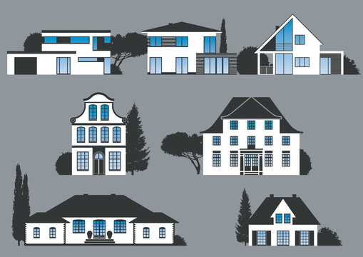 Icons verschiedener H&auml;user