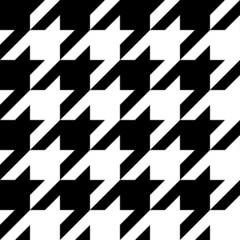 vector houndstooth seamless black and white pattern - 77947560
