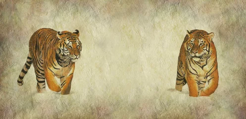 Fotobehang Tijger Save Our Tigers Banner