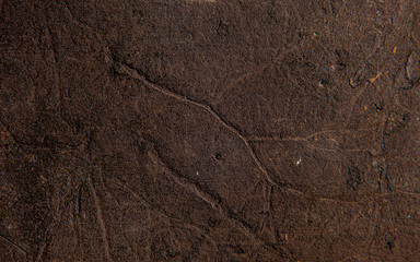 Dark brown vintage and grunge background texture. Leather