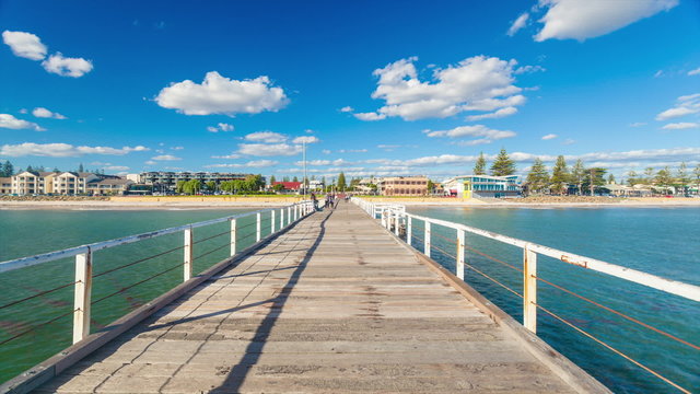 Timelapse video of a jetty in a beach in South Australia