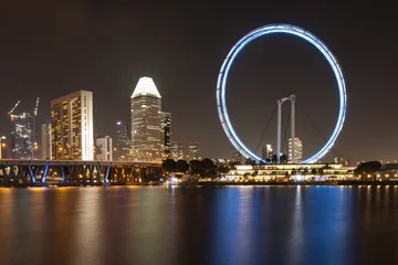 Crédence de cuisine en verre imprimé Singapour Singapore skyline