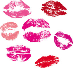 Collection of lips kiss print