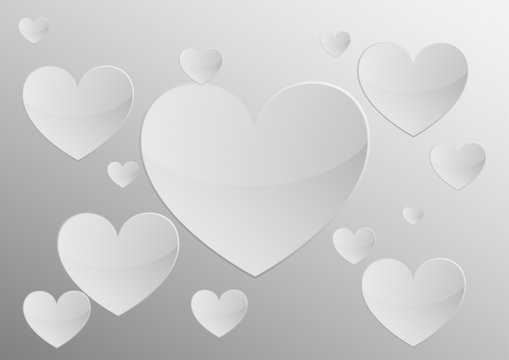 heart gray paper  background