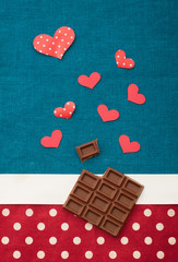 チョコレートとハートマーク