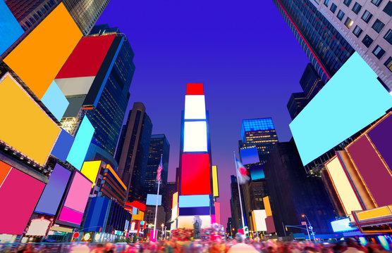 Fototapeta Times Square Manhattan New York deleted ads