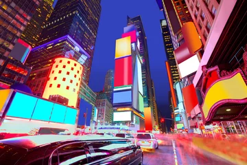 Wandcirkels aluminium Times Square Manhattan New York deleted ads © lunamarina