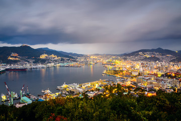 Fototapeta na wymiar Nagasaki Japan Cityscape