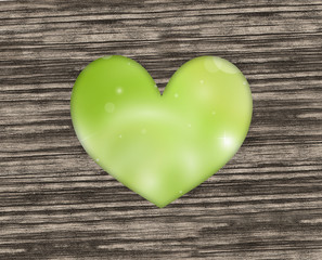 Fototapeta premium Green Heart Wood Design