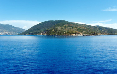Fototapeta premium Sea summer view from ferry (Greece)
