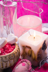 Spa composition Valentines Day heart love body health