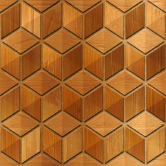 Abstract checkered pattern - seamless background - wood texture