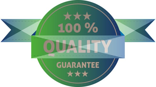 Button qualit&auml;ts garantie vector illustration