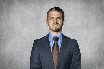 hideous face businessman