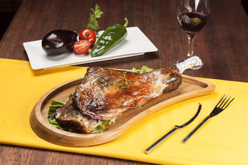 Roast shoulder of lamb