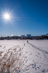 Path over frozen water