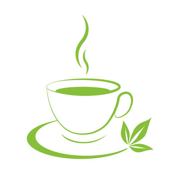 Tea cup icon green