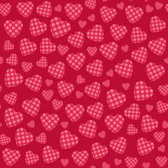 Seamless pattern with hearts