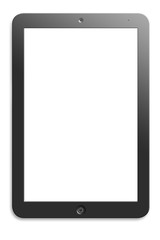 Illustration of computer tablet with  blank screen