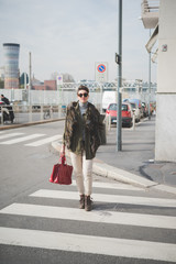 young beautiful short hair hipster woman