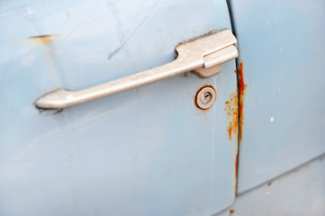 Car rusty door lock