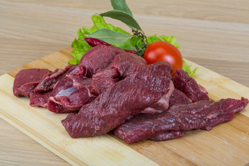 Raw venison