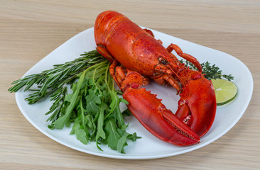 Boiled lobster
