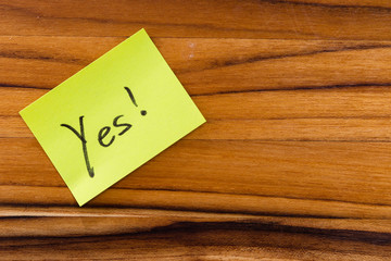 saying yes