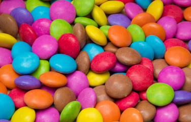 Fototapeta na wymiar Sugar Coated Candy in various Colours