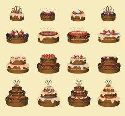 Cakes set