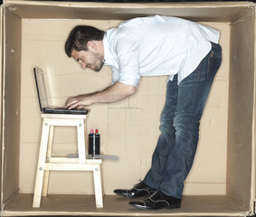 businessman working on a computer