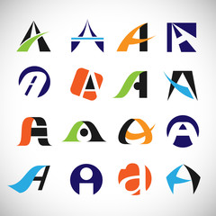 A Lettering - Isolated On Gray Background