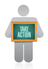 take action icon sign illustration design