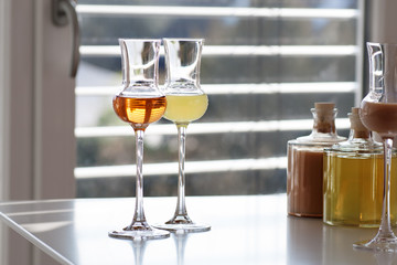 Various alcoholic drinks