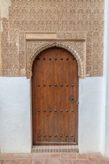Arab door in the Alhambra of Granada, Andalusia, Spain