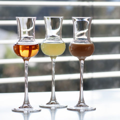 Various alcoholic drinks