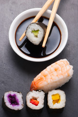 Closeup of fresh sushi