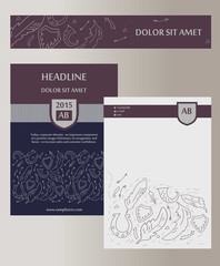 Flyer, cover. Template with heraldic elements. Status