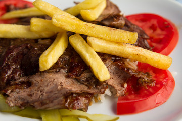 Sliced Meat and Potatos