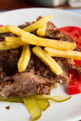 Sliced Meat and Potatos