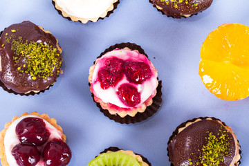 Top View Colorful Cakes