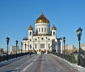 Fototapeta na wymiar Moscow, Cathedral Of Christ The Savior.