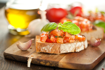 Frische Bruschetta brot