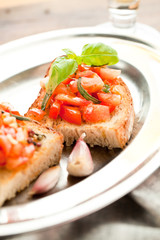 Frische Bruschetta brot