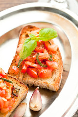 Frische Bruschetta brot